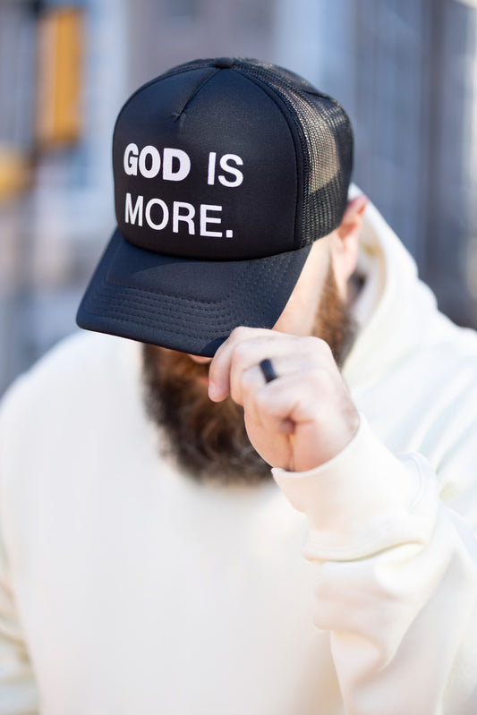 GOD IS MORE™ Trucker Hat Black