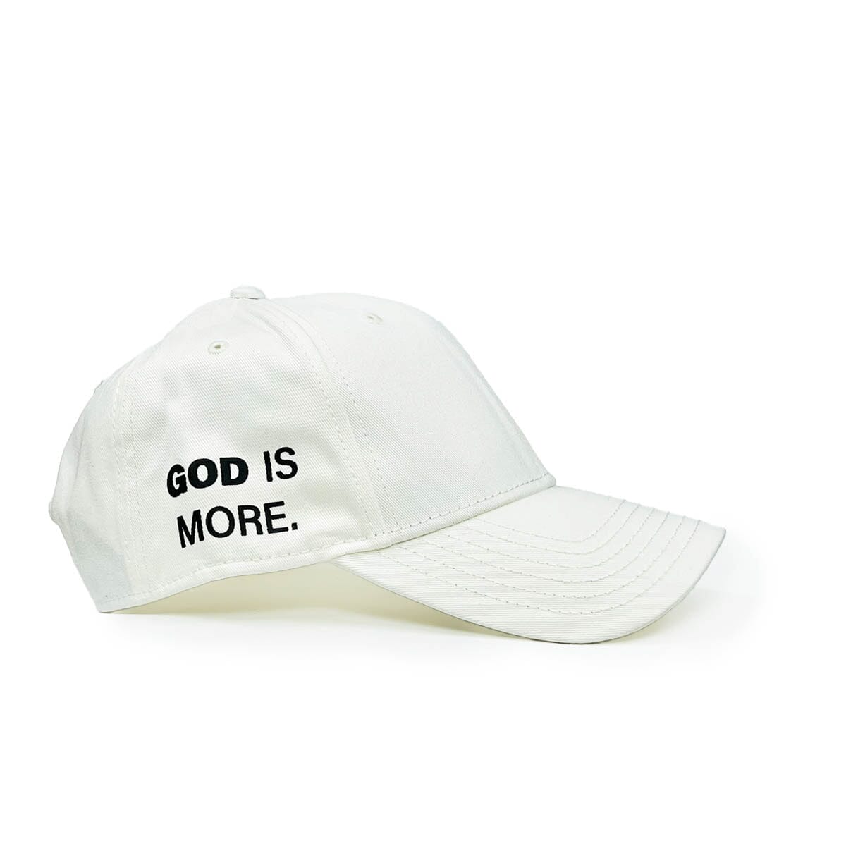 G Logo Hat White GOD IS MORE. 