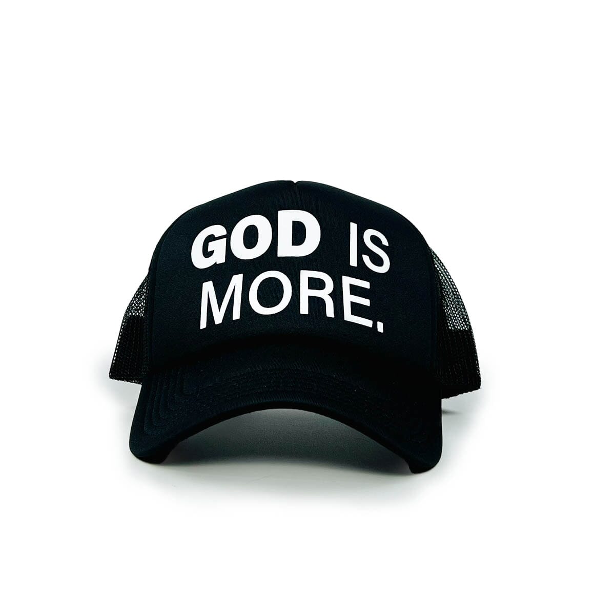 Signature Trucker Hat Black GOD IS MORE. 