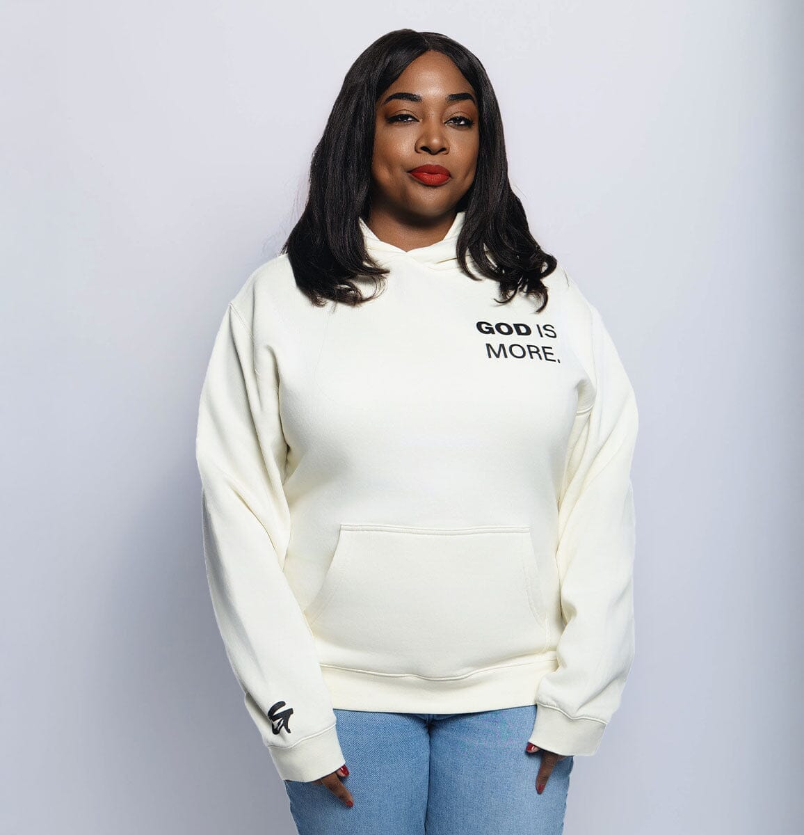 Trademark + Foundation Hoodie Cream Bundle GOD IS MORE. 